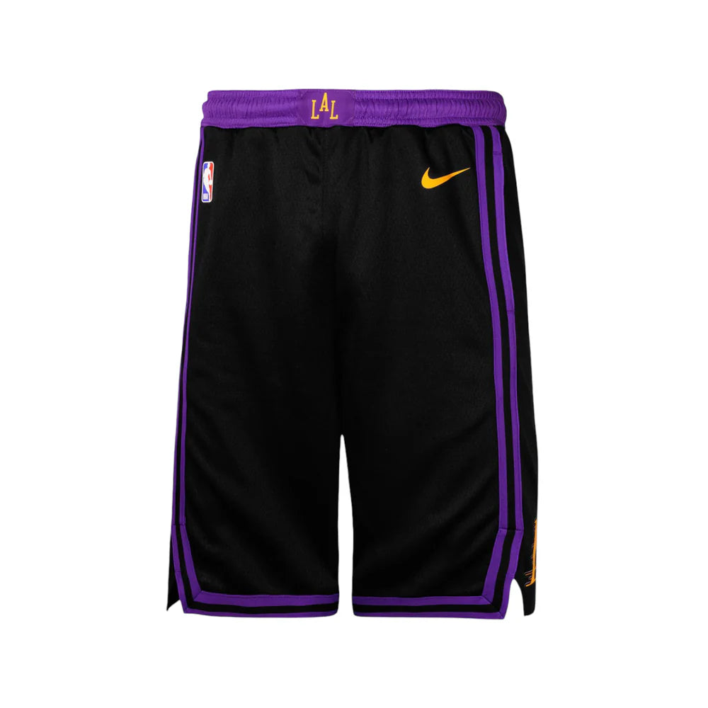 Nike Los Angeles Lakers City Edition Swingman Kids Short 'Black'
