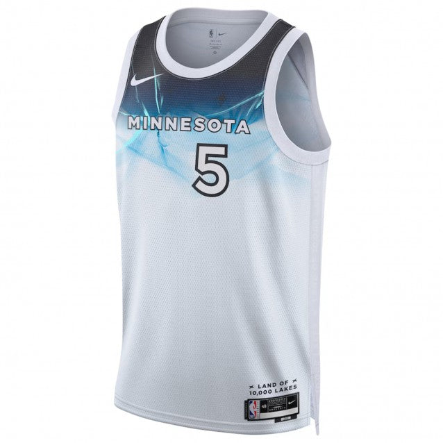 Nike Anthony Edwards Minnesota Timberwolves City Edition Boys Jersey 'White'