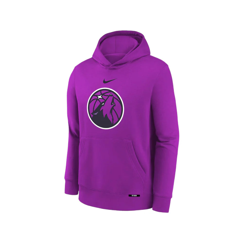 Nike Minnesota Timberwolves City Edition Kids Hoodie 'Pure Platinum'