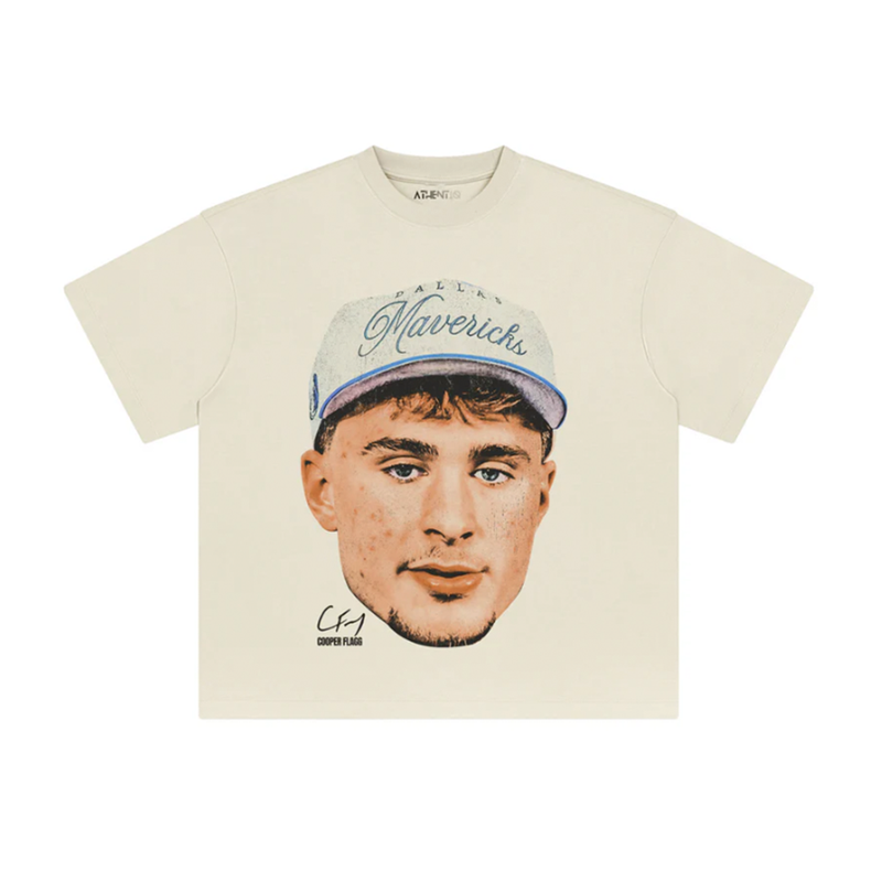 Athentiq Cooper Flagg 'Big Face' T-Shirt 'Cream'