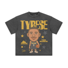 Athentiq Tyrese Haliburton Cartoon T-Shirt 'Vintage Dark Grey'