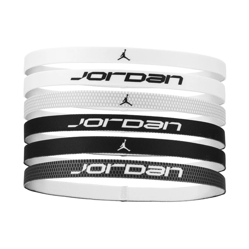 Jordan Sport Elastic Headbands 6-Pack 'Black/White'
