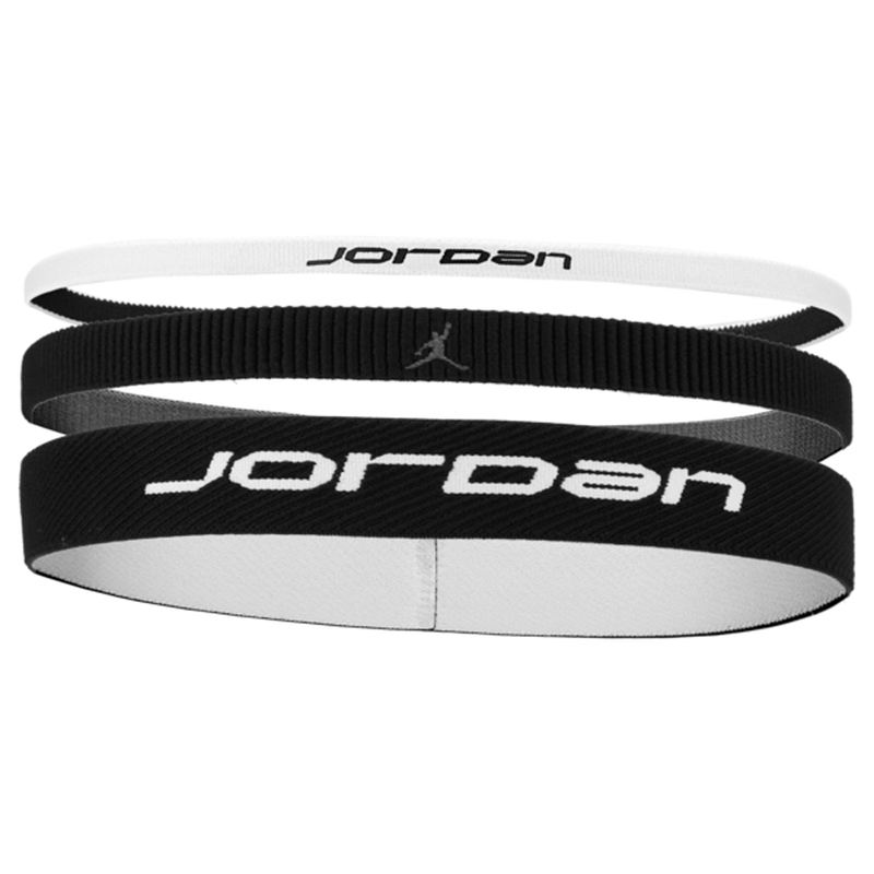 Jordan Elastic Sport Mixed Width Headbands 3 Pk Black/White/Black