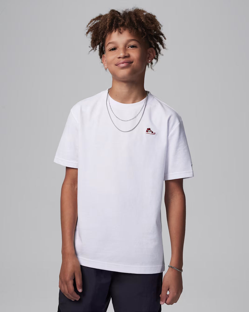 Air Jordan 1 Big Kids' Patch T-Shirt 'White'