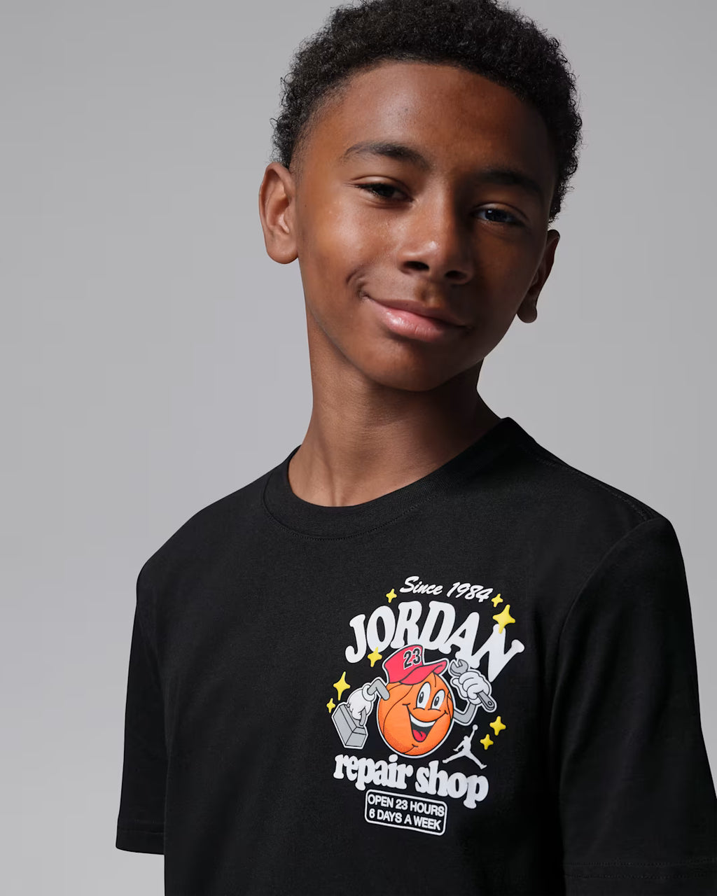 Jordan Big Kids' MJ's Repair Shop T-Shirt 'Black'