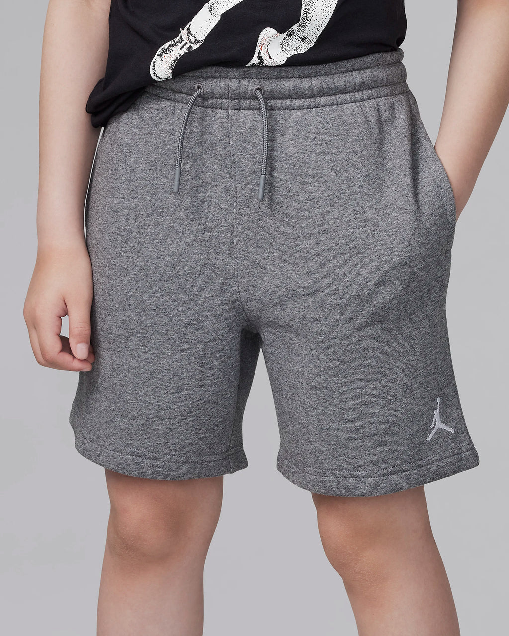 Jordan MJ Brooklyn Fleece Essentials Big Kids' Shorts 'Carbon Heather'