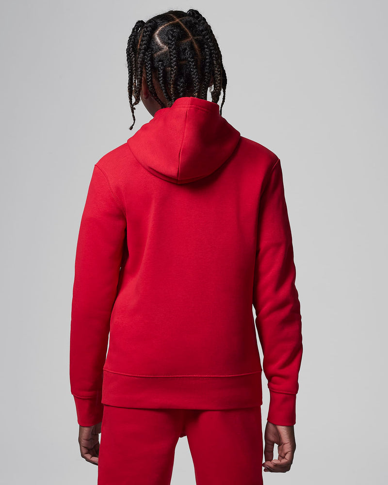 Jordan MJ Brooklyn Big Kids' Fleece Pullover Hoodie 'Red'