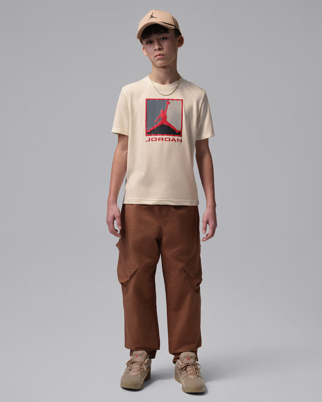 Jordan Flight Essentials Big Kids' Boxed Logo 3.0 T-Shirt