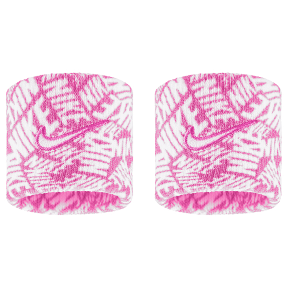 Nike Dri-Fit Swoosh Classic Wristbands 2Pk Printed 'Playful Pink/White/White'