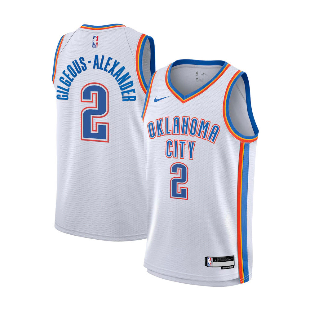 OKC Nike Association Edition Swingman Jersey KIDS 'White - Shai Gilgeous-Alexander'