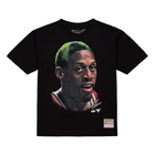 Mitchell & Ness NBA Player Dennis Rodman Big Face Tee Chicago Bulls 'Black'