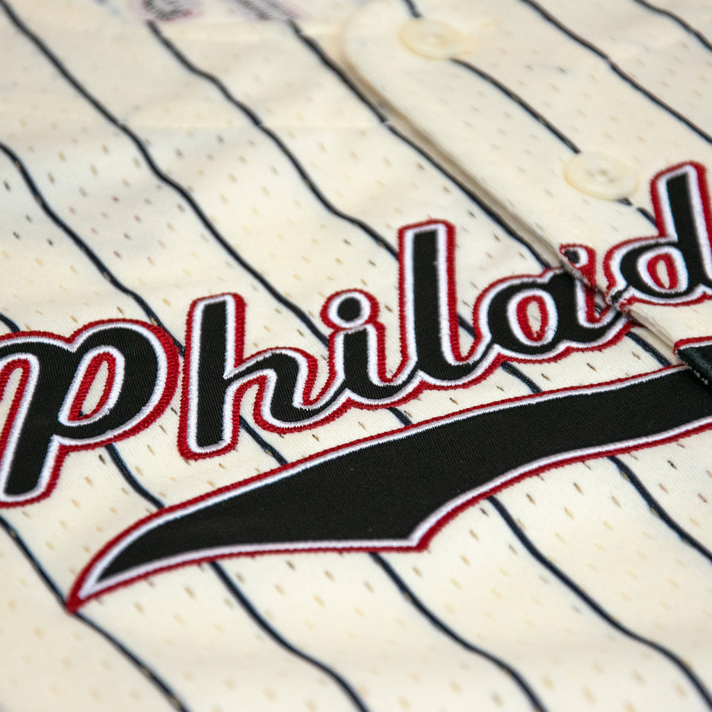 Mitchell & Ness Legends Players Mesh Button Front Philadelphia 76ers Allen Iverson 'Cream/Black'