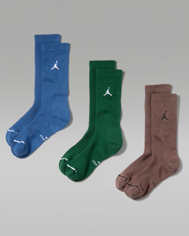 Jordan Everyday Crew Socks (3 Pairs) 'Multi'