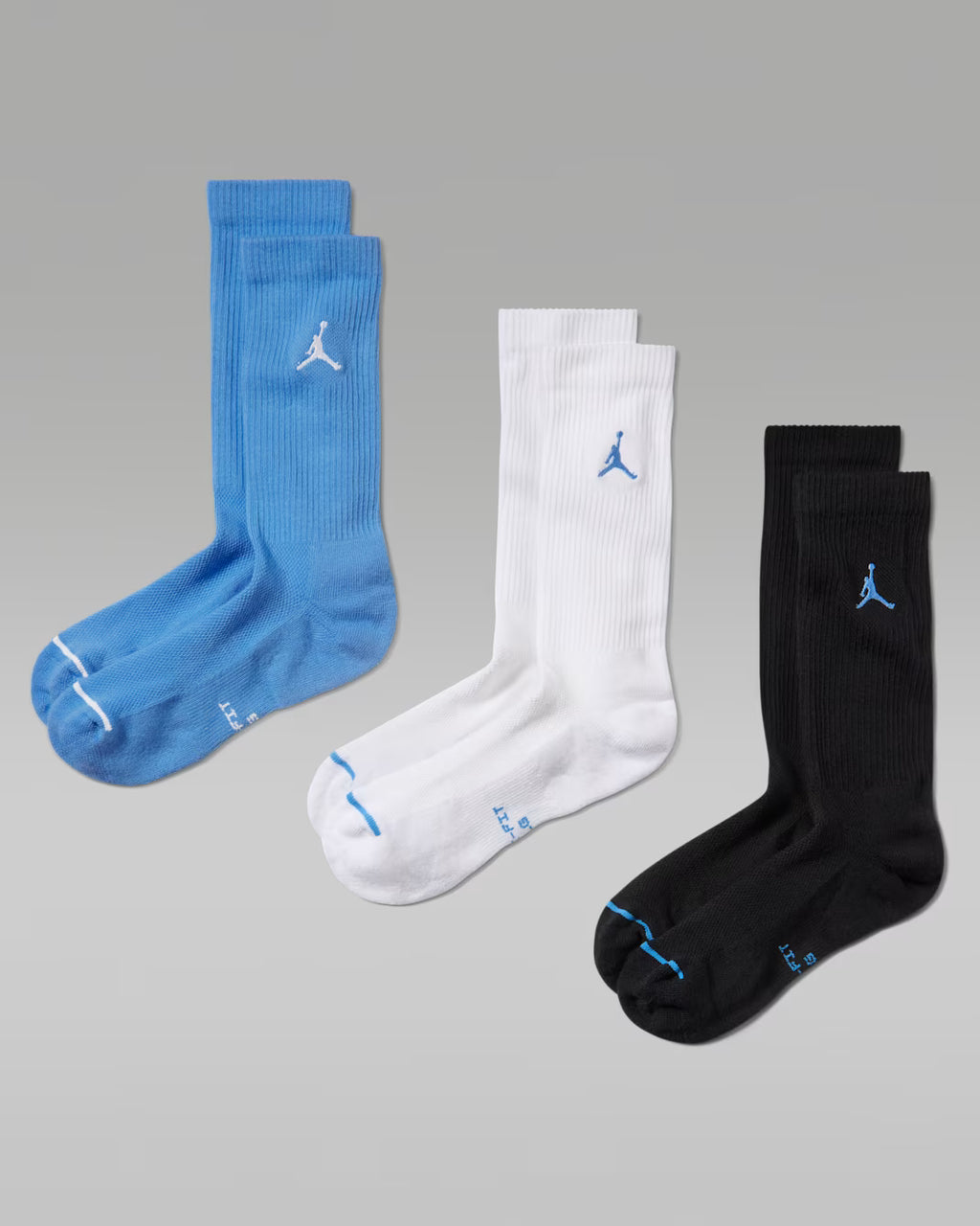 Jordan Everyday Crew Socks (3 Pairs) 'White/Blue/Black'