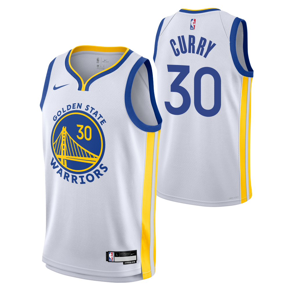 Stephen Curry Golden State Warriors Nike Boys Association Swingman Kids Jersey 'White'