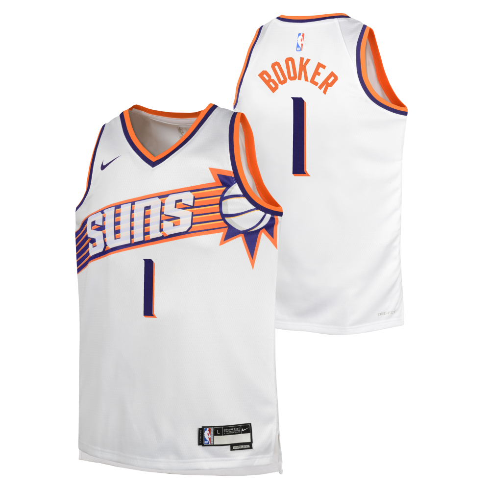 Devin Booker Phoenix Suns Nike Boys Association Swingman Kids Jersey 'White'