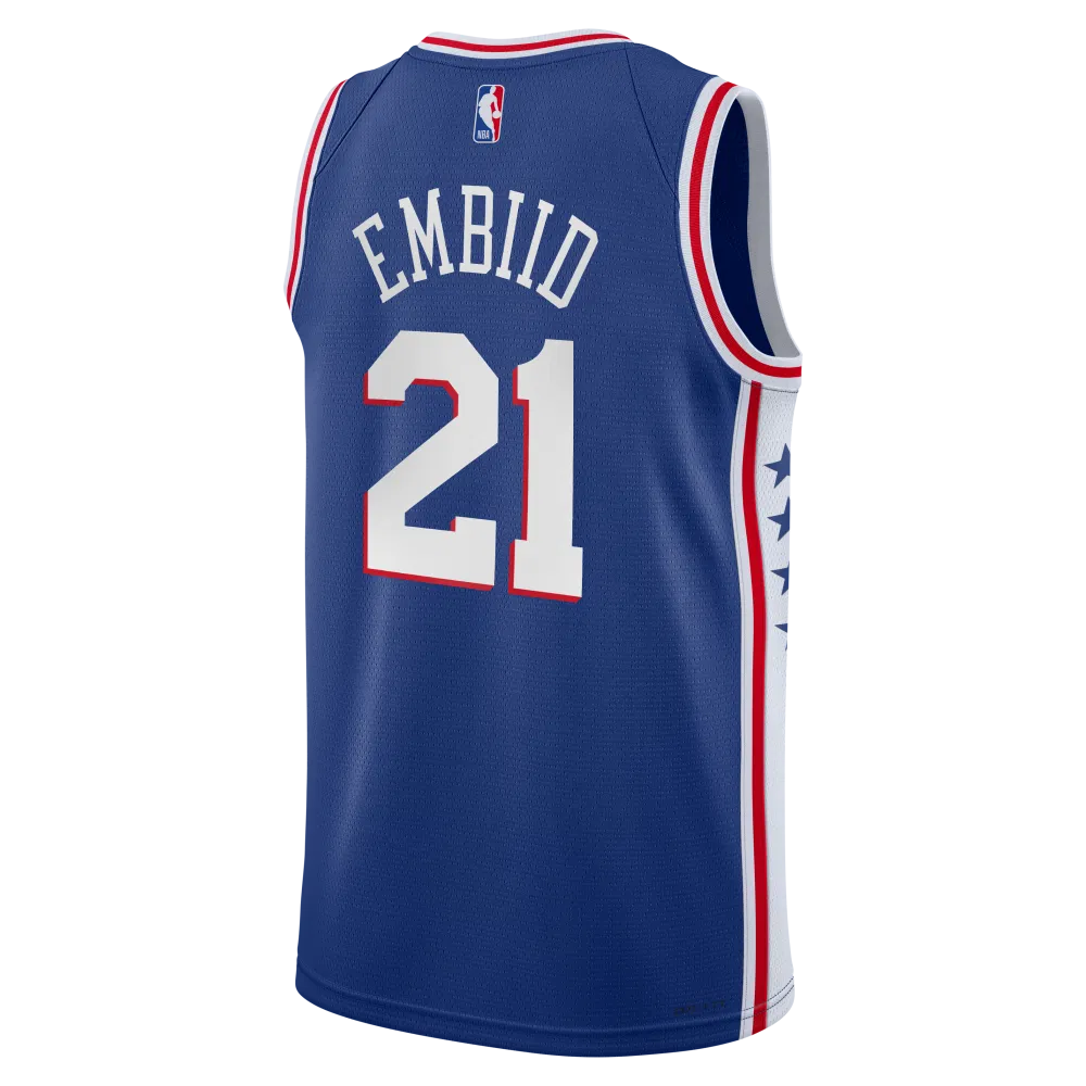 Nike Joel Embiid Philadelphia Sixers Icon Swingman Kids Jersey 'Blue'