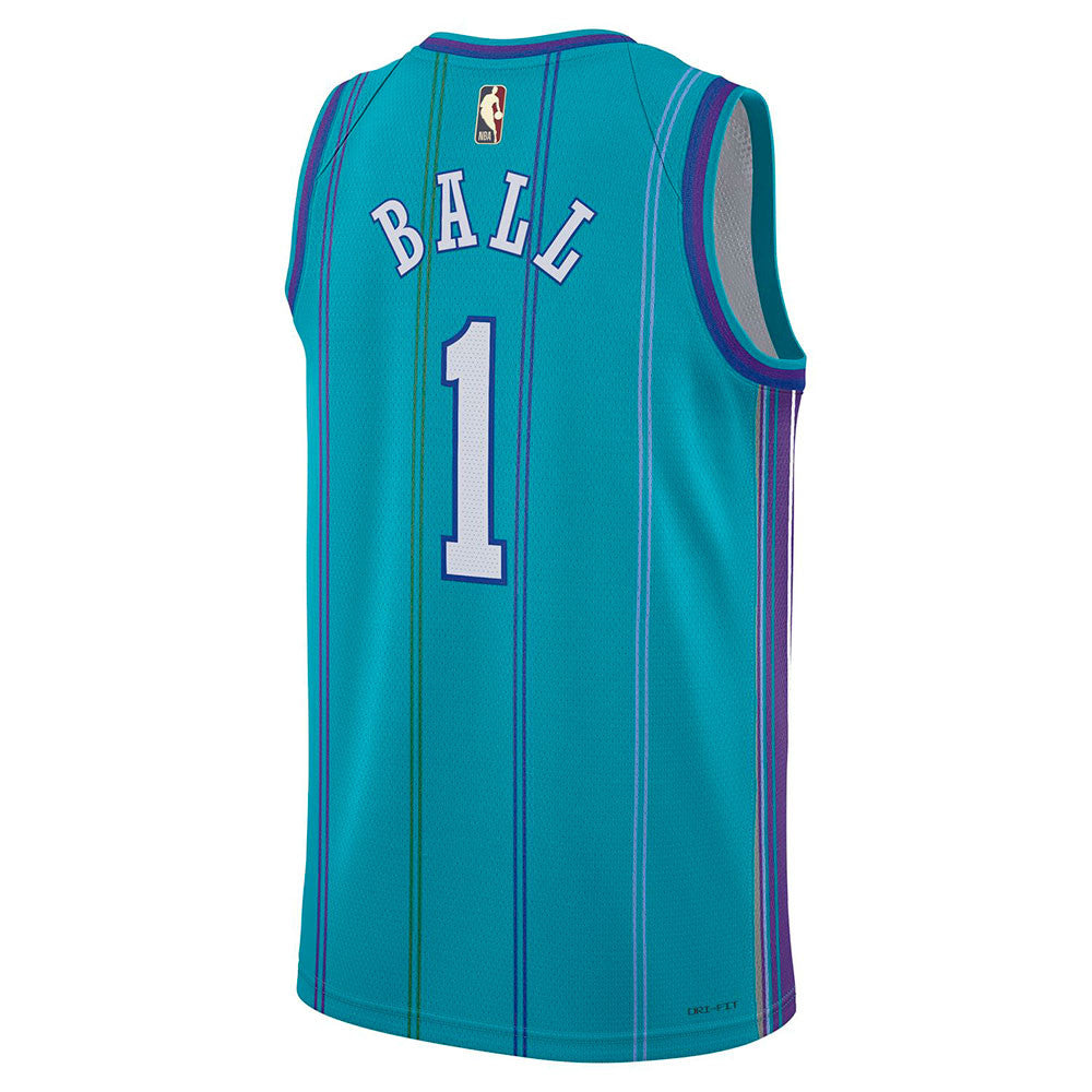 Lamelo Ball Charlotte Hornets Jordan Boys HWC Swingman Kids Jersey 'Teal'