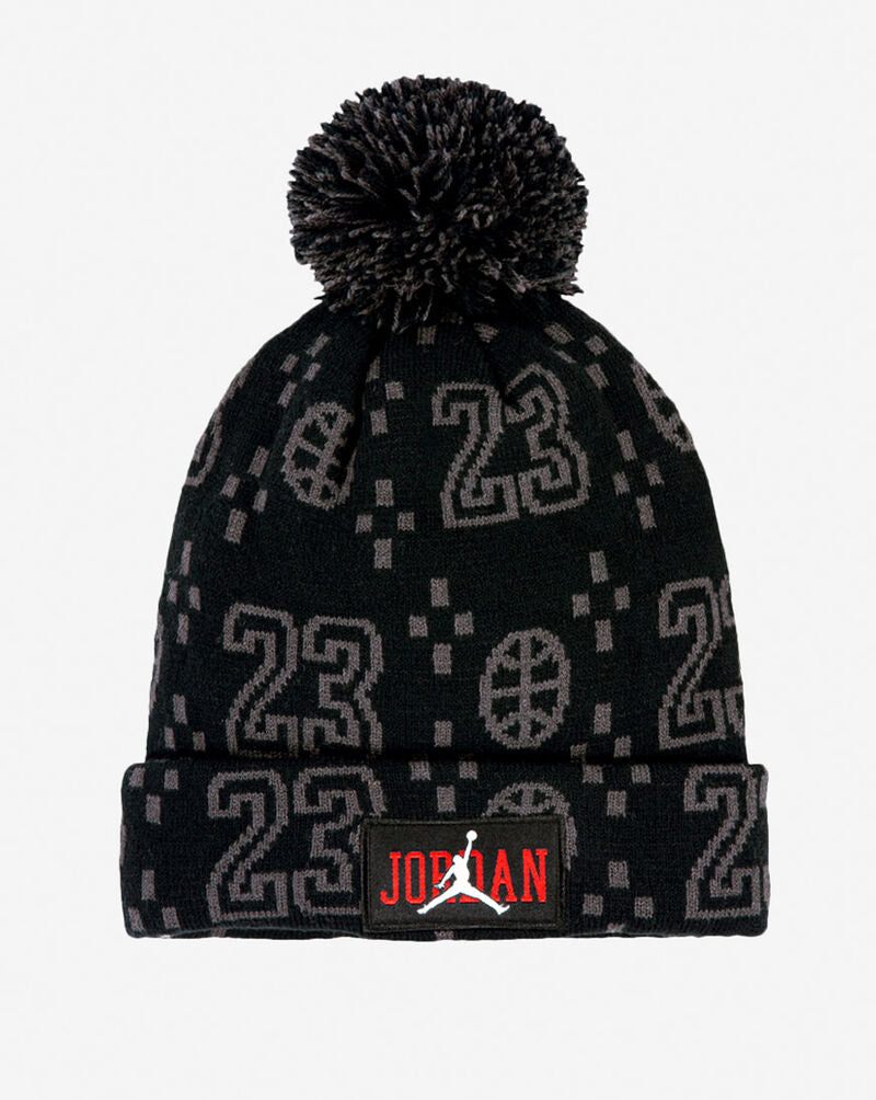 Jordan Cuffed Pom Kids Beanie 'Black'