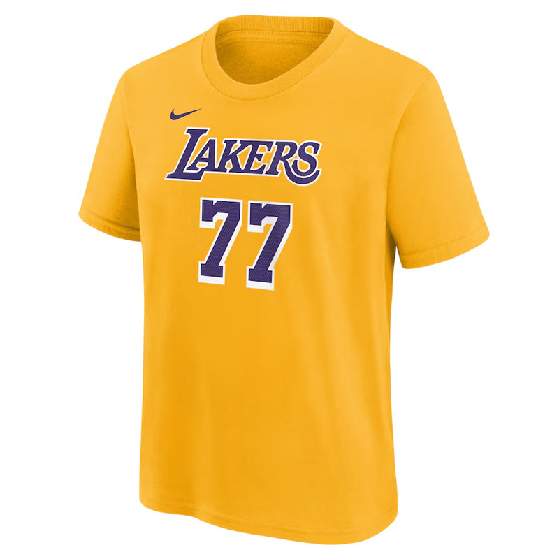 Nike Los Angeles Lakers Luka Doncic Icon Name & Number T-Shirt 'Amarillo'