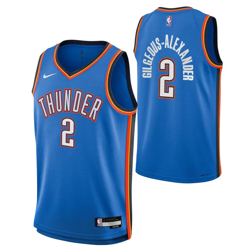 Shai Gilgeous-Alexander Oklahoma City Thunder Icon Swingman Kids Jersey 'Blue'
