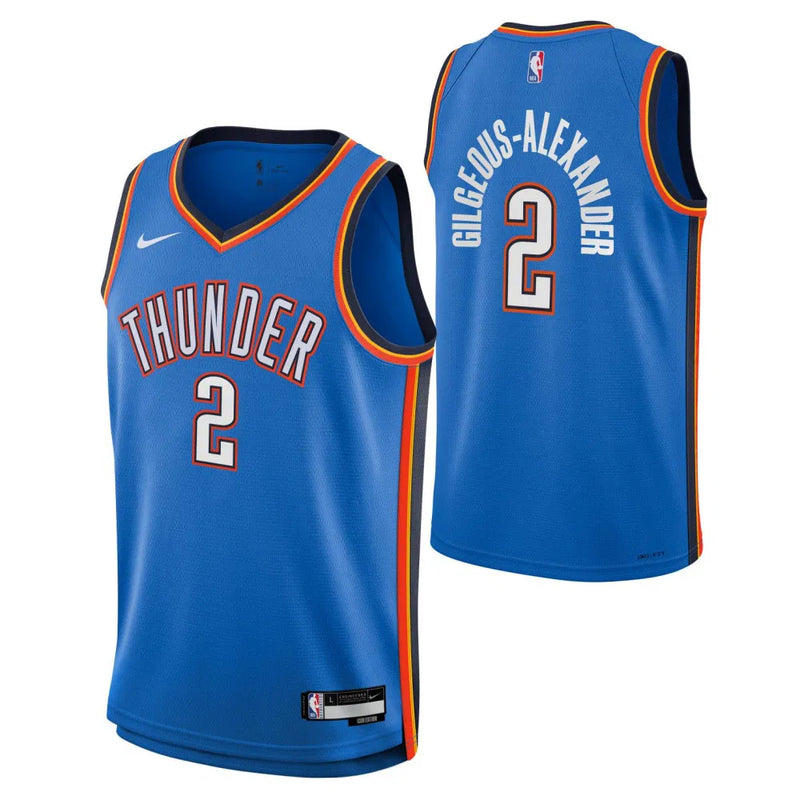 Shai Gilgeous-Alexander Oklahoma City Thunder Icon Swingman Kids Jersey 'Blue'