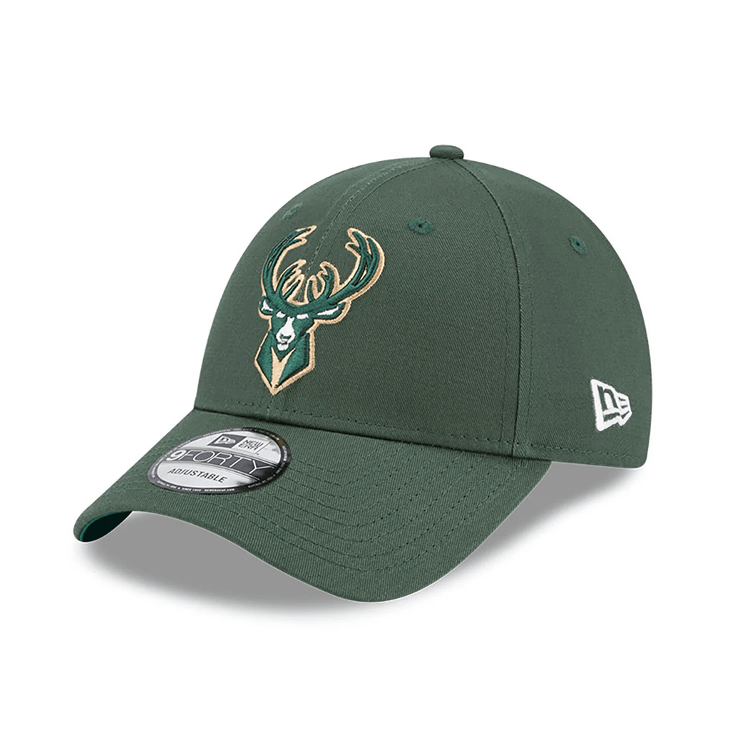 New Era Milwaukee Bucks Team Side Patch 9FORTY Adjustable Cap 'Green'