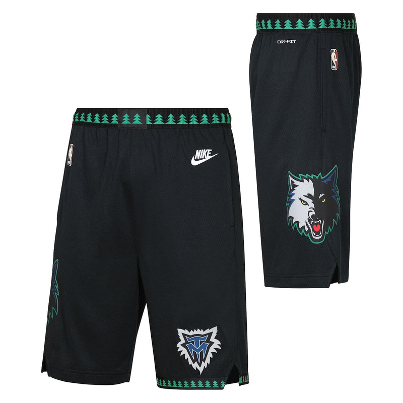 Nike Minnesota Timberwolves Hardwood Classic Swingman Boys Short 'Black'