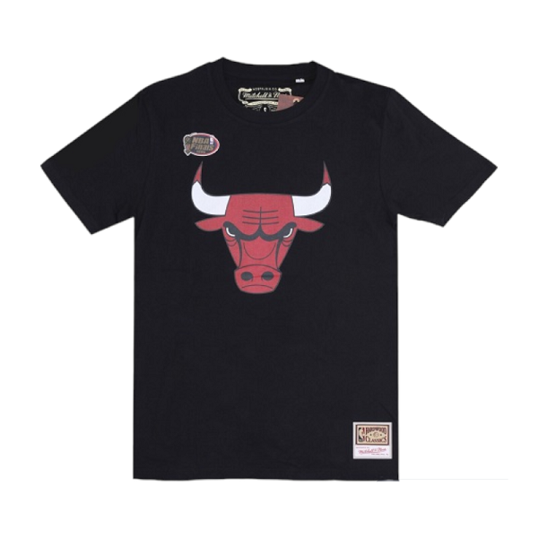 Mitchell & Ness NBA Team Logo Chicago Bulls Tee T-shirt 'Black'