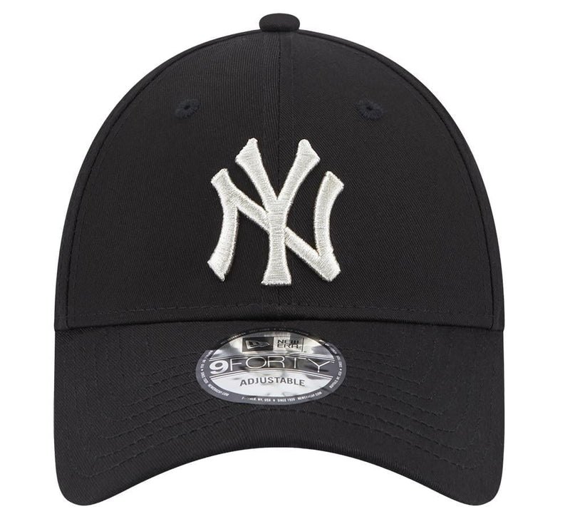 New Era 9Forty New York Yankees MLB Metallic Logo Cap - Women's 'Black'