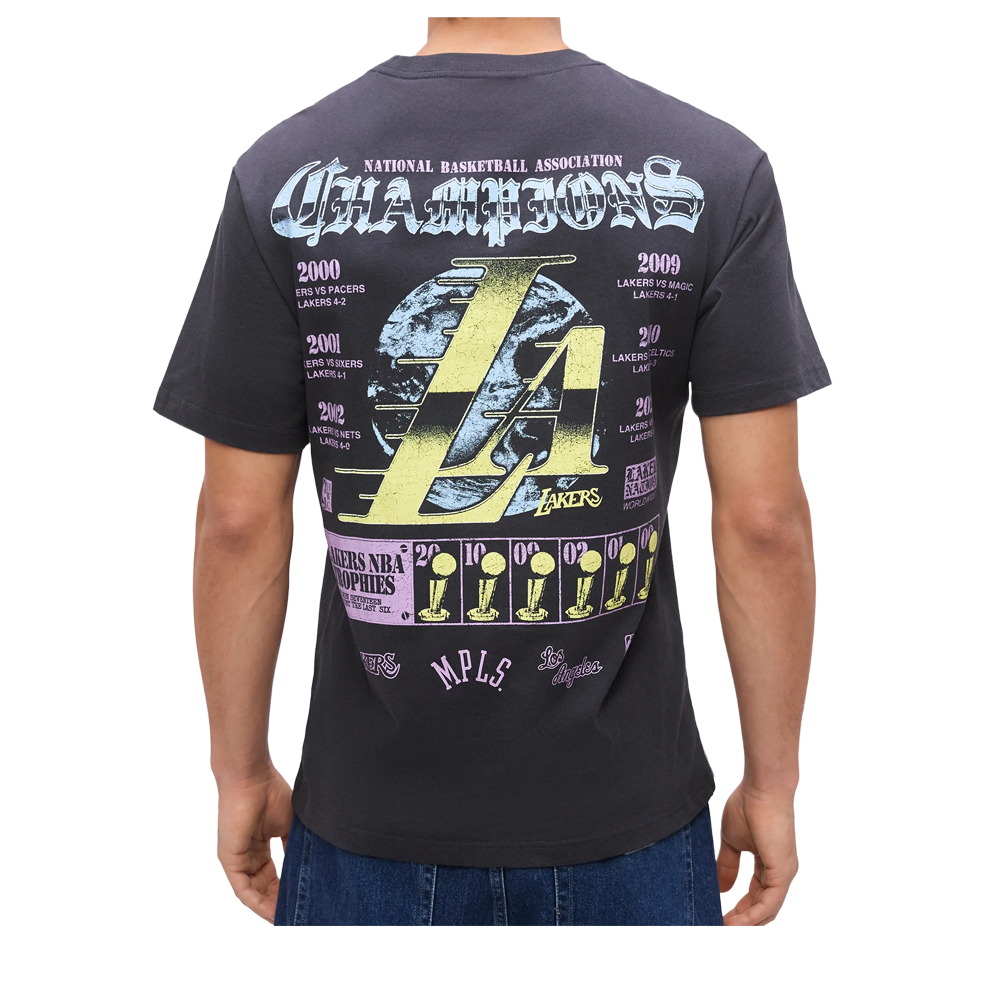 Mitchell & Ness La Champ Tee 'Los Angeles Lakers Washed Black'