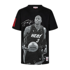 Mitchell & Ness NBA Ultimate Player Tee Vintage Logo Heat  'Dwayne Wade Black'