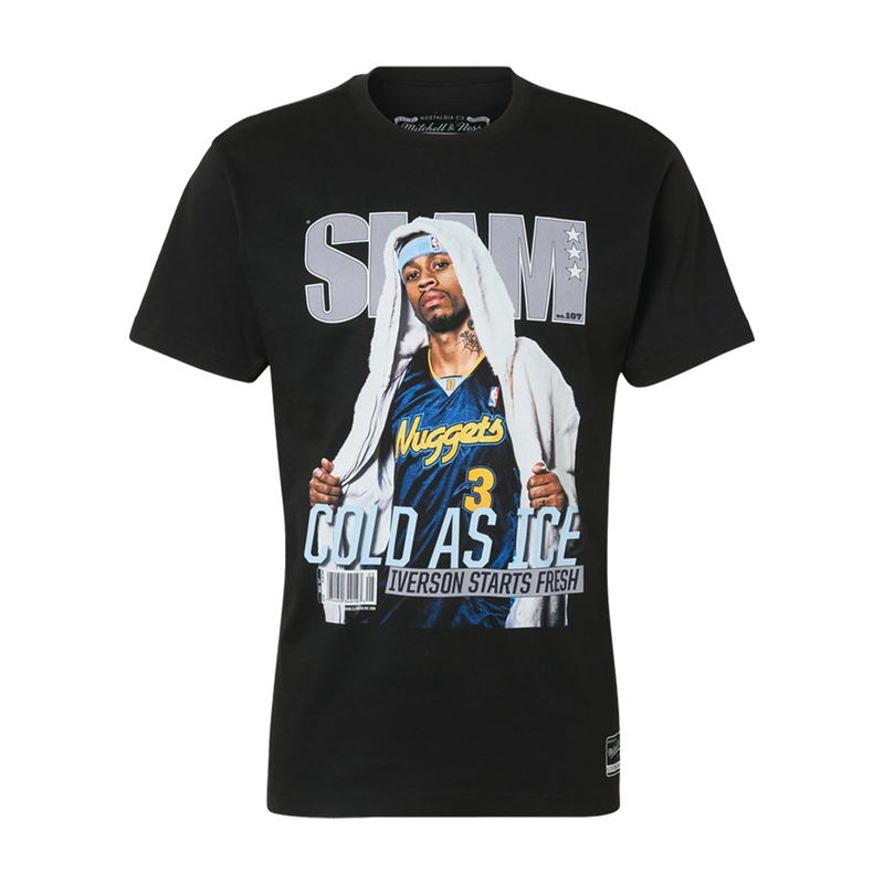 MITCHELL & NESS NBA BOXY SLAM TEE DENVER NUGGETS ALLEN IVERSON Black