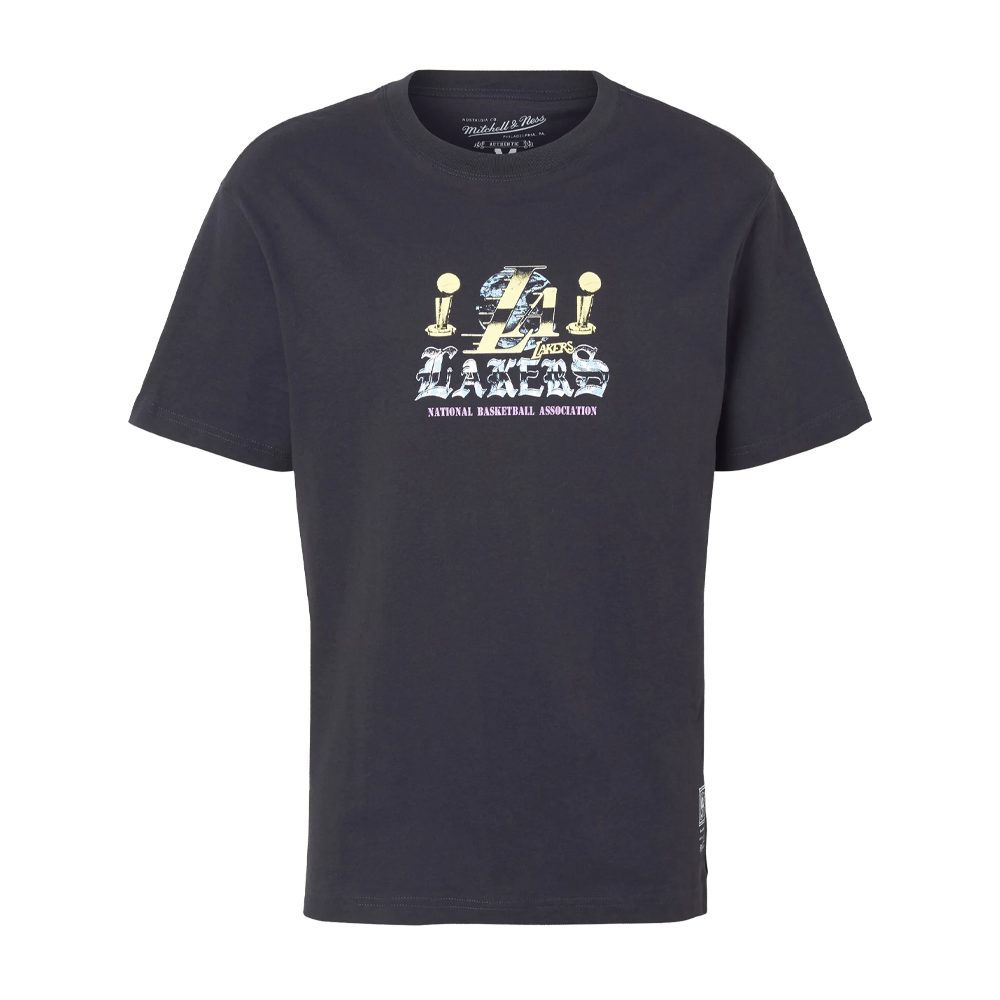 Mitchell & Ness La Champ Tee 'Los Angeles Lakers Washed Black'