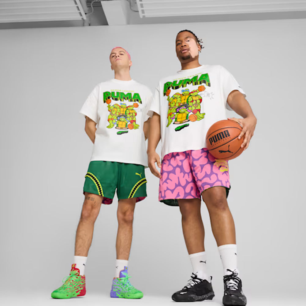 PUMA Hoops x TMNT Short Vine-Ultra Violet-Fast Pink