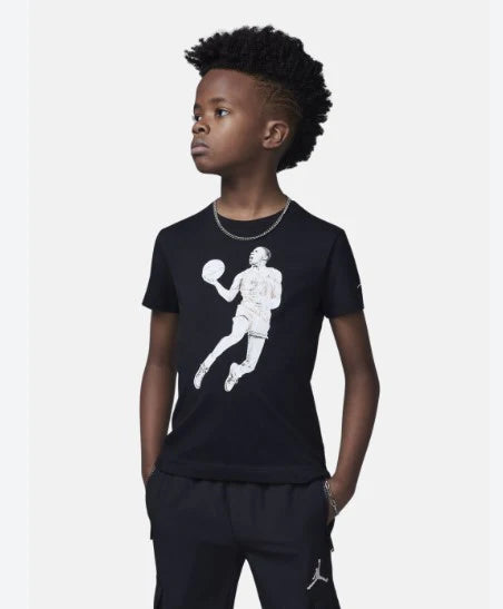 Jordan Air Dots Little Kids T-Shirt 'Black'