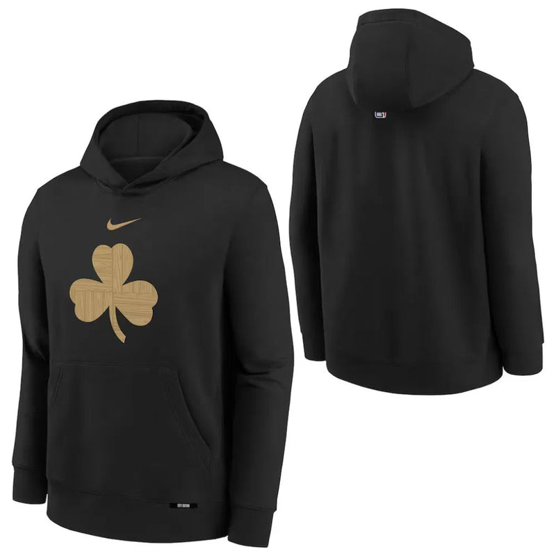 Boston Celtics City Edition Kids Nike Club Hoodie 'Black'