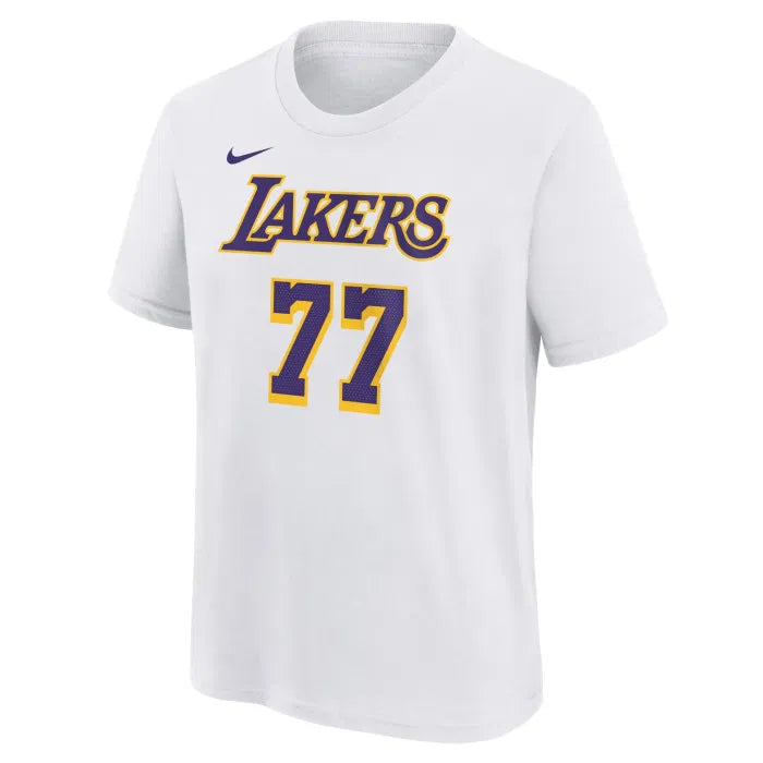 Nike Los Angeles Lakers Luka Doncic Icon Name & Number T-Shirt 'White'