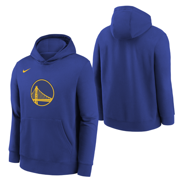 Golden State Warriors Nike Club Logo Fleece Kids Hoody (0-7 Years) 'Rush Blue'