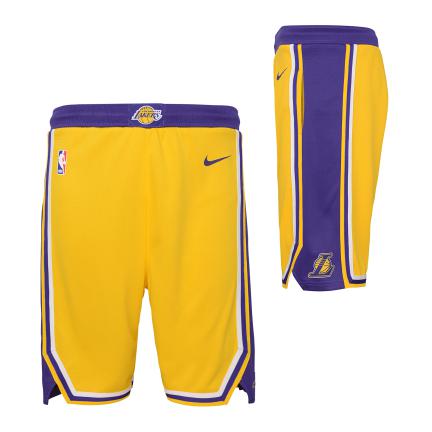 Los Angeles Lakers Icon Edition 2020 Nike NBA Swingman Shorts Kids 'Yellow'