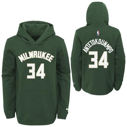 Nike Kids Pull Over Esssential Milwaukee Bucks Giannis Antetokounmpo 'Green'