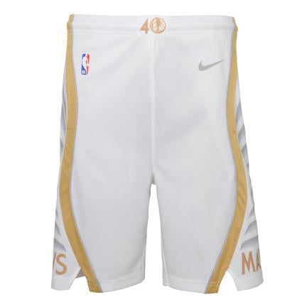 Nike City Edition Swingman Kids Short Dallas Mavericks 'White/Gold'