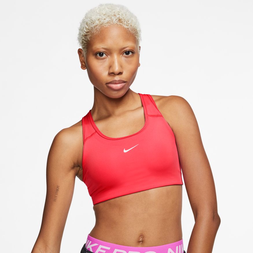 Nike Basketball Swoosh Women's Medium-Support 1-Piece Pad Sports Bra 'Ember Glow'