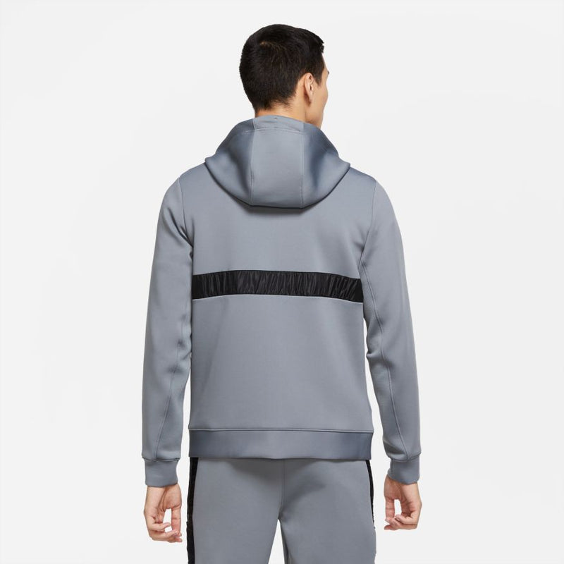 Jordan Air Men’s Fleece Full-Zip Hoodie 'Grey/Orange/Black'