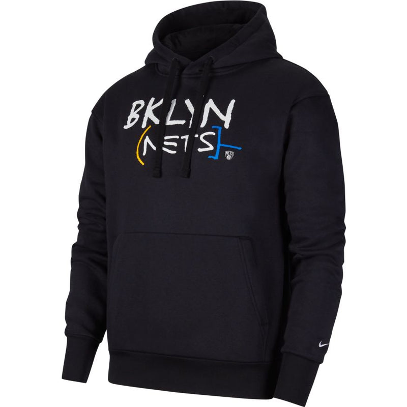 Brooklyn Nets City Edition Logo Men's Nike NBA Pullover Hoodie 'Black'