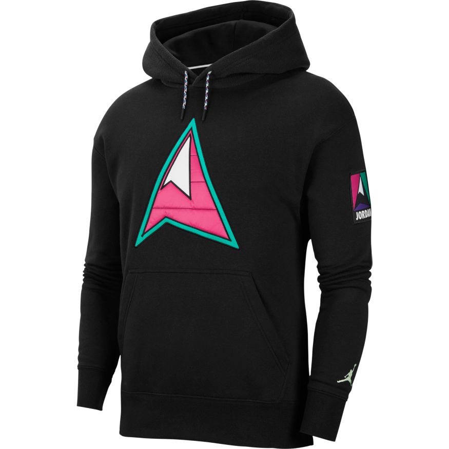 Jordan Winter Utility Men's Fleece Pullover Hoodie 'Black/Barely Volt'