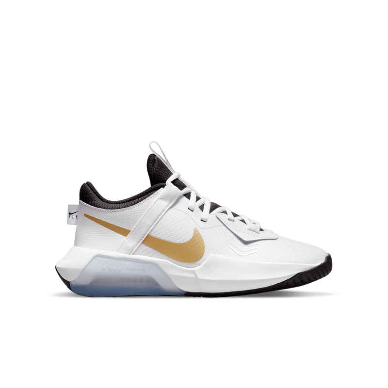 Nike Air Zoom Crossover Older Kids' Basketball Shoes 'White/Black/Gold'