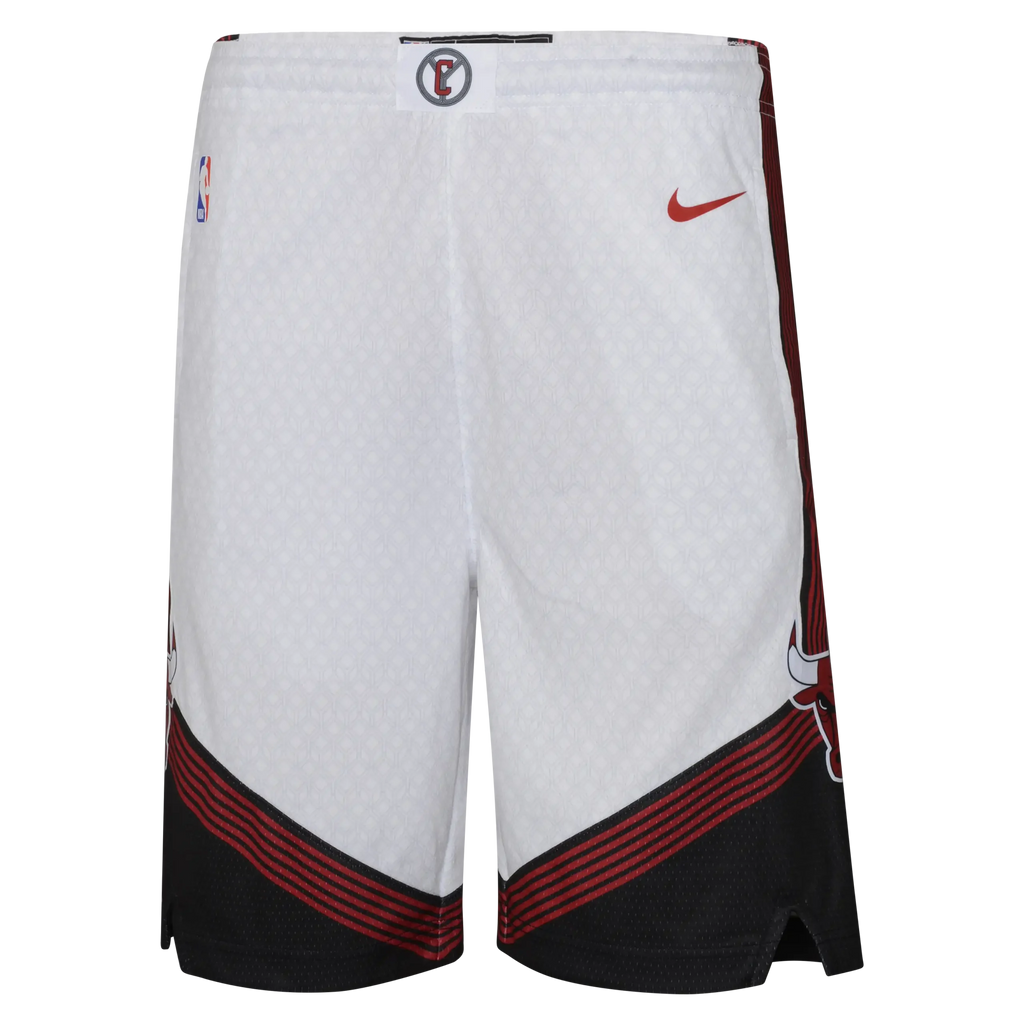 Nike NBA Chicago Bulls City Edition Boys Short 'White/Black/Red'