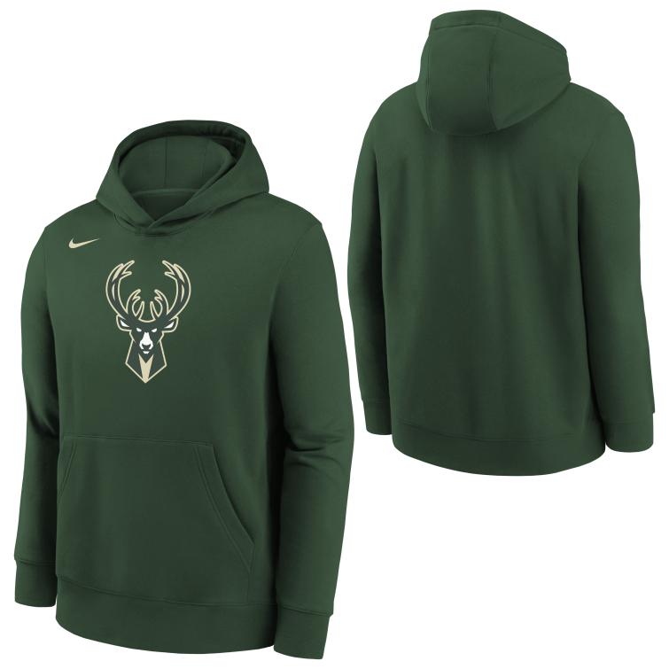 Nike NBA Milwaukee Bucks Fleece Pullover Essential Kids 'Green'