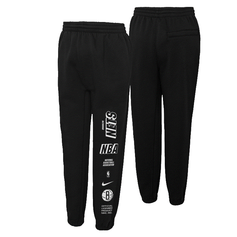 Nike NBA Brooklyn Nets Fleece Courstside Kids Pant 'Black'